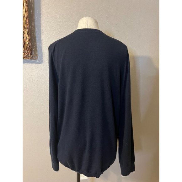 Naadam 100% Cashmere Sweater XL Navy Blue Crewneck Pullover $300 - Picture 5 of 10